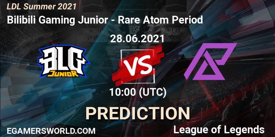 Bilibili Gaming Junior - Rare Atom Period: прогноз. 28.06.2021 at 11:30, LoL, LDL Summer 2021
