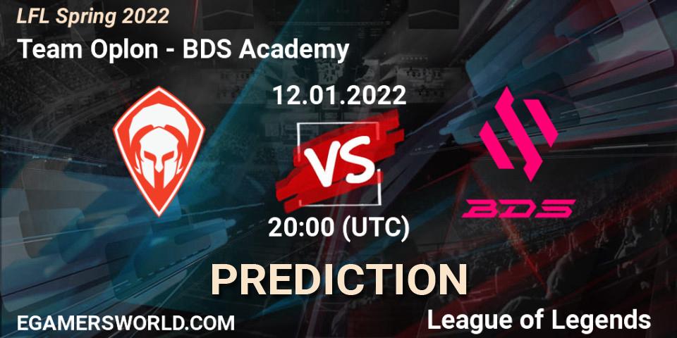 Team Oplon - BDS Academy: прогноз. 12.01.2022 at 20:20, LoL, LFL Spring 2022