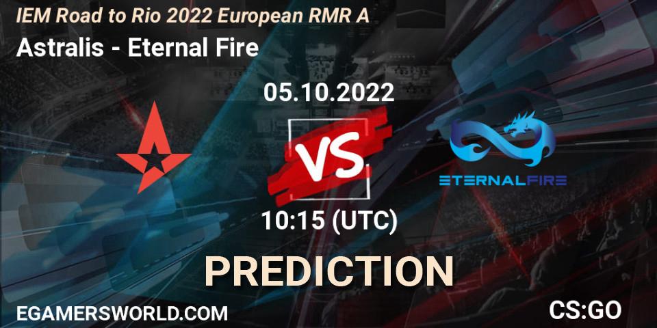 Astralis - Eternal Fire: прогноз. 05.10.2022 at 10:25, Counter-Strike (CS2), IEM Road to Rio 2022 European RMR A