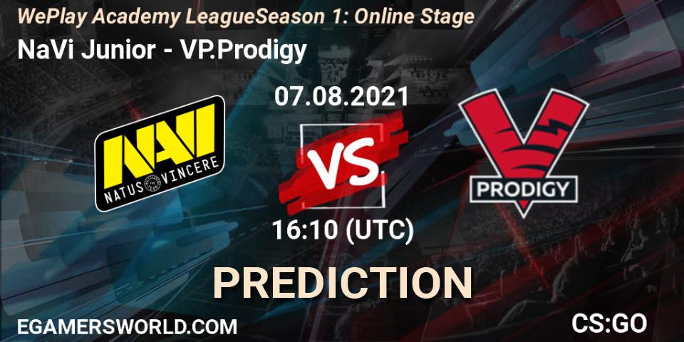 NaVi Junior - VP.Prodigy: прогноз. 07.08.2021 at 16:10, Counter-Strike (CS2), WePlay Academy League Season 1: Online Stage