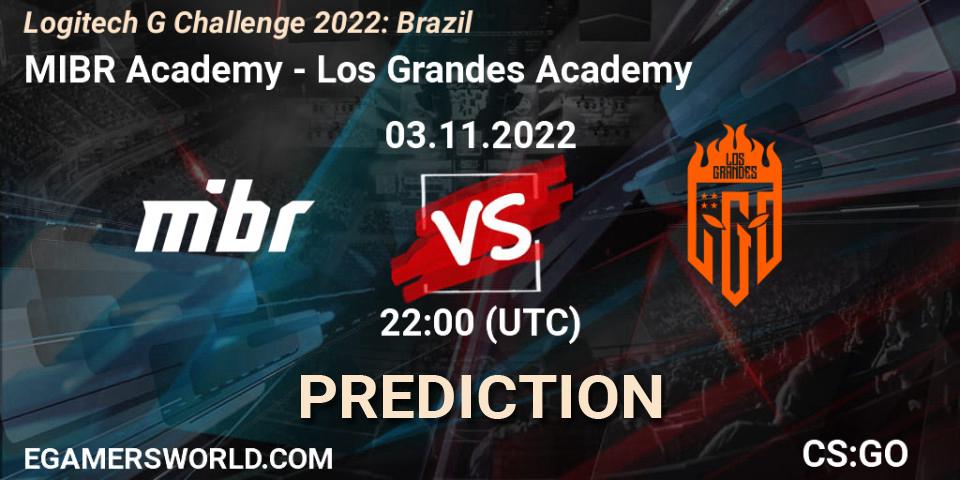 MIBR Academy - Los Grandes Academy: прогноз. 03.11.2022 at 22:00, Counter-Strike (CS2), Logitech G Challenge 2022: Brazil