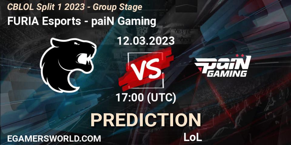FURIA Esports - paiN Gaming: прогноз. 12.03.23, LoL, CBLOL Split 1 2023 - Group Stage