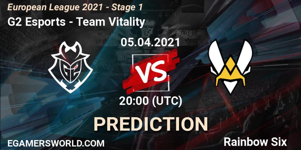 G2 Esports - Team Vitality: прогноз. 05.04.2021 at 18:30, Rainbow Six, European League 2021 - Stage 1