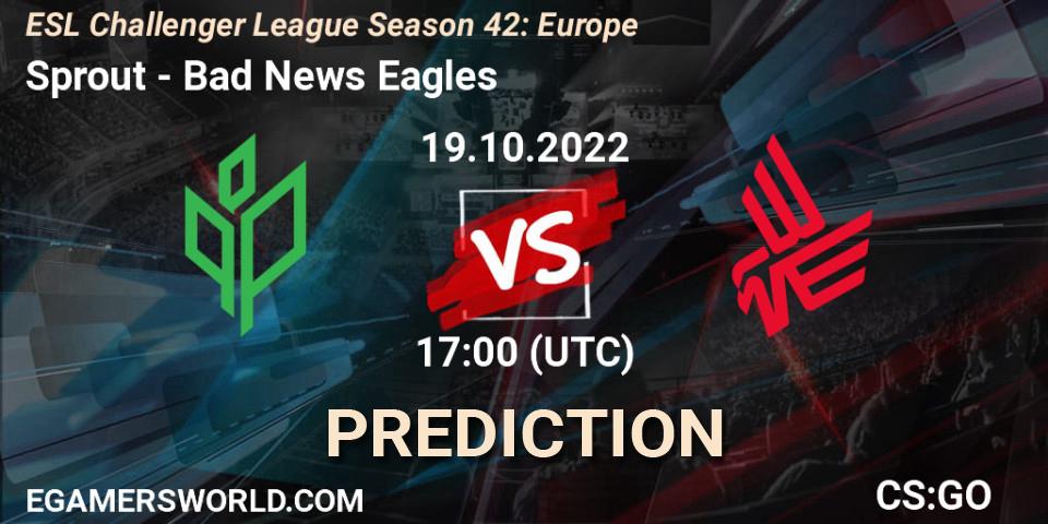 Sprout - Bad News Eagles: прогноз. 19.10.2022 at 17:00, Counter-Strike (CS2), ESL Challenger League Season 42: Europe