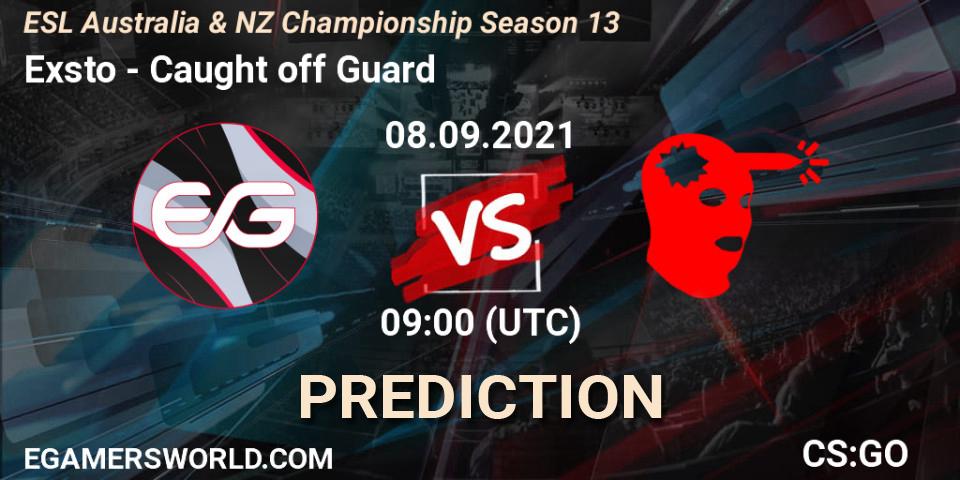 Exsto - Caught off Guard: прогноз. 08.09.21, CS2 (CS:GO), ESL Australia & NZ Championship Season 13