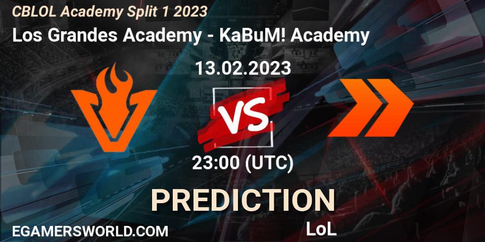 Los Grandes Academy - KaBuM! Academy: прогноз. 14.02.23, LoL, CBLOL Academy Split 1 2023