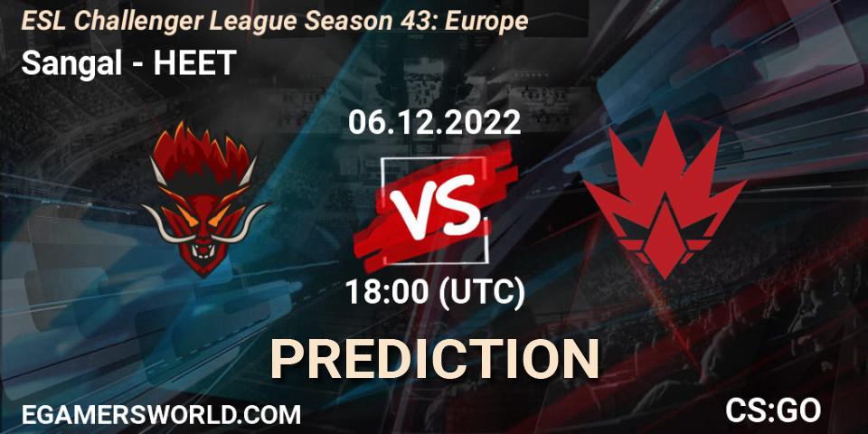 Sangal - HEET: прогноз. 06.12.22, CS2 (CS:GO), ESL Challenger League Season 43: Europe