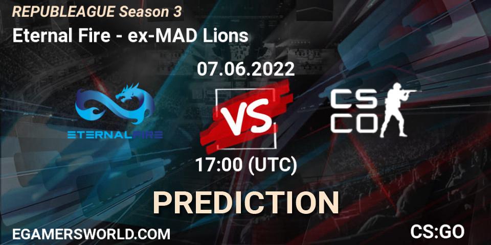 Eternal Fire - ex-MAD Lions: прогноз. 07.06.2022 at 18:05, Counter-Strike (CS2), REPUBLEAGUE Season 3