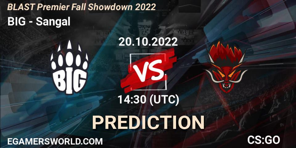 BIG - Sangal: прогноз. 20.10.2022 at 14:30, Counter-Strike (CS2), BLAST Premier Fall Showdown 2022 Europe