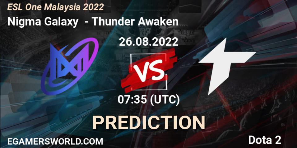 Nigma Galaxy - Thunder Awaken: прогноз. 26.08.22, Dota 2, ESL One Malaysia 2022