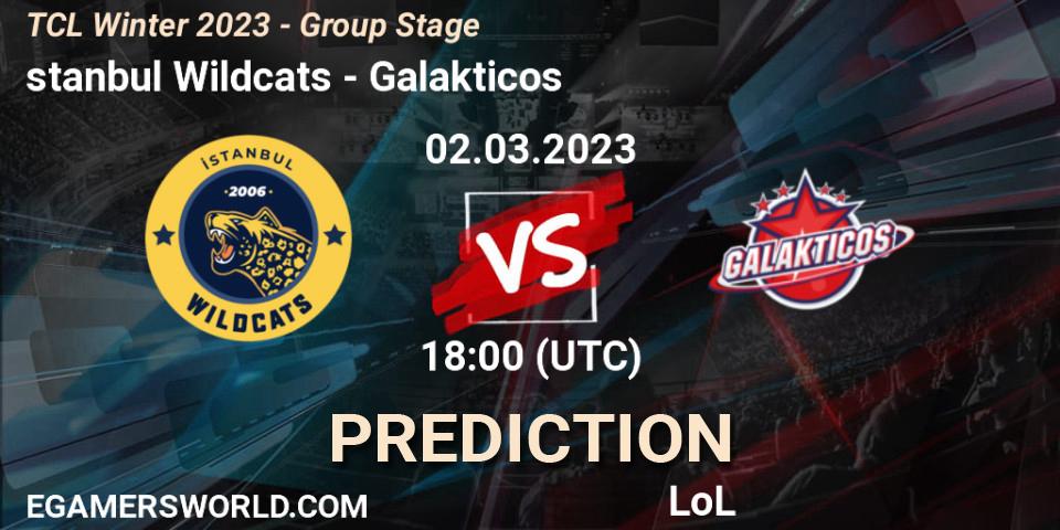 İstanbul Wildcats - Galakticos: прогноз. 09.03.2023 at 18:00, LoL, TCL Winter 2023 - Group Stage