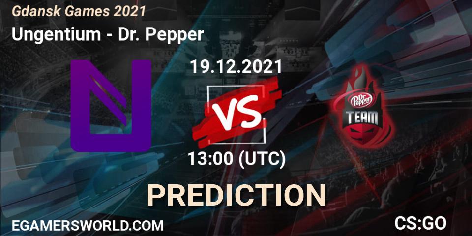 Ungentium - Dr. Pepper: прогноз. 19.12.2021 at 13:35, Counter-Strike (CS2), Gdańsk Games 2021
