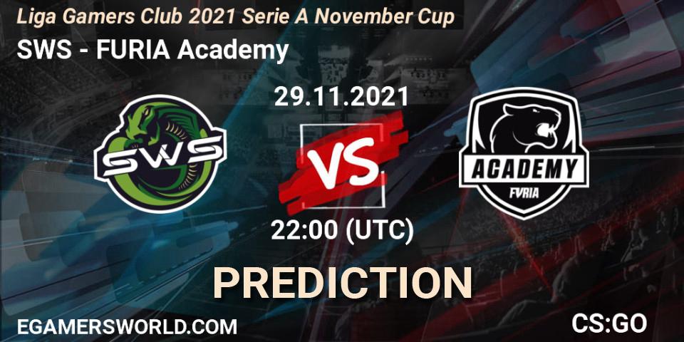SWS - FURIA Academy: прогноз. 29.11.2021 at 18:00, Counter-Strike (CS2), Liga Gamers Club 2021 Serie A November Cup