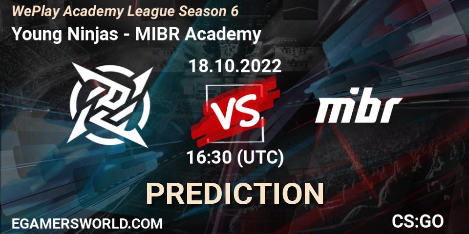 Young Ninjas - MIBR Academy: прогноз. 18.10.2022 at 16:45, Counter-Strike (CS2), WePlay Academy League Season 6