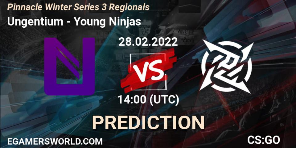 Ungentium - Young Ninjas: прогноз. 28.02.22, CS2 (CS:GO), Pinnacle Winter Series 3 Regionals