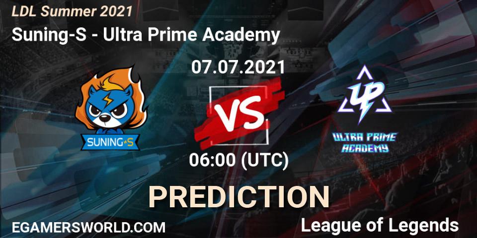 Suning-S - Ultra Prime Academy: прогноз. 07.07.2021 at 06:00, LoL, LDL Summer 2021