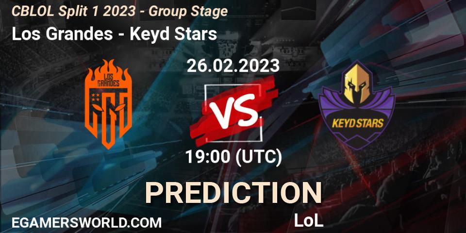 Los Grandes - Keyd Stars: прогноз. 26.02.2023 at 19:00, LoL, CBLOL Split 1 2023 - Group Stage
