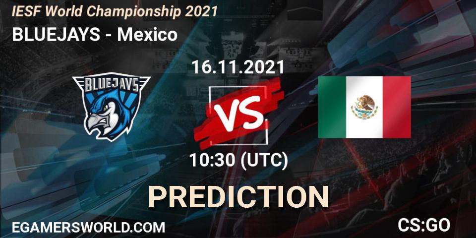 BLUEJAYS - Mexico: прогноз. 16.11.21, CS2 (CS:GO), IESF World Championship 2021