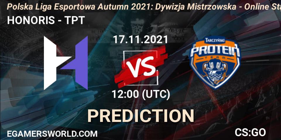 HONORIS - TPT: прогноз. 17.11.21, CS2 (CS:GO), Polska Liga Esportowa Autumn 2021: Dywizja Mistrzowska - Online Stage