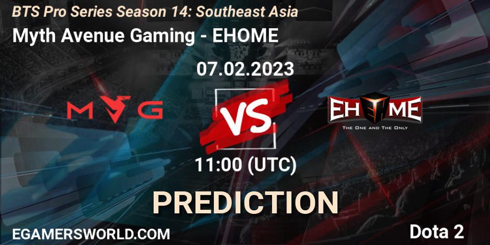 Myth Avenue Gaming - EHOME: прогноз. 07.02.23, Dota 2, BTS Pro Series Season 14: Southeast Asia