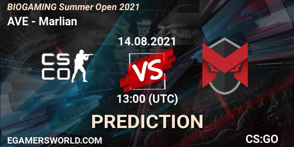 AVE - Marlian: прогноз. 14.08.2021 at 13:30, Counter-Strike (CS2), BIOGAMING Summer Open 2021