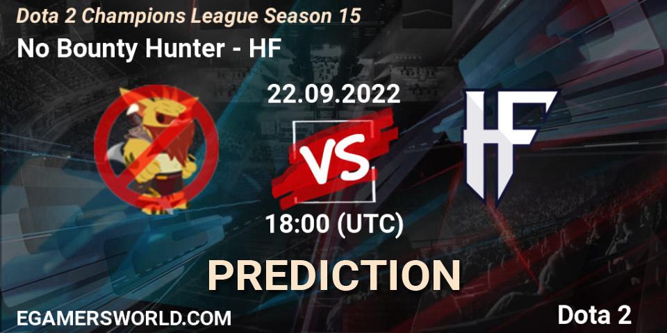 No Bounty Hunter - HF: прогноз. 22.09.2022 at 18:02, Dota 2, Dota 2 Champions League Season 15