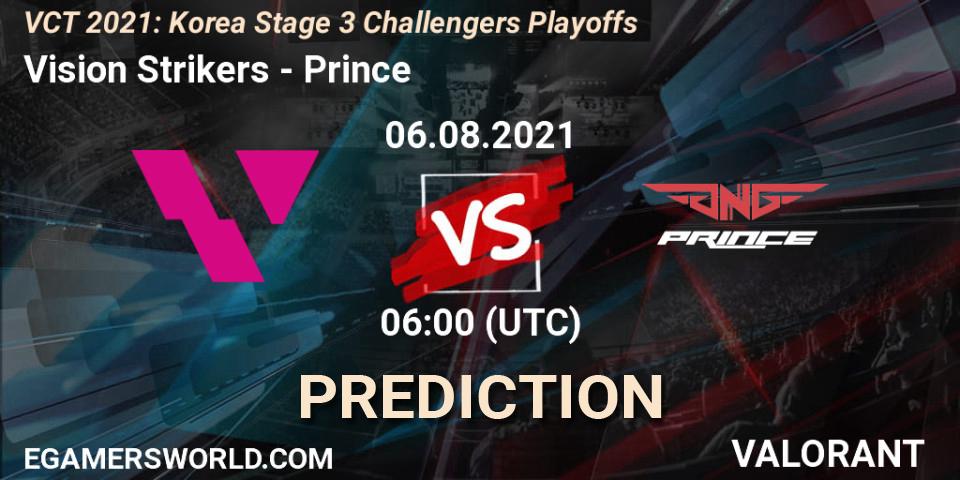 Vision Strikers - Prince: прогноз. 06.08.2021 at 08:00, VALORANT, VCT 2021: Korea Stage 3 Challengers Playoffs