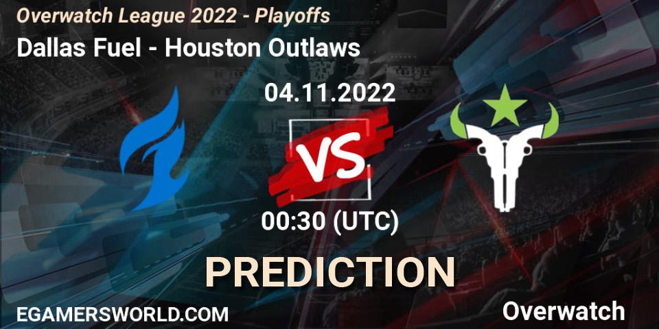 Dallas Fuel - Houston Outlaws: прогноз. 04.11.22, Overwatch, Overwatch League 2022 - Playoffs