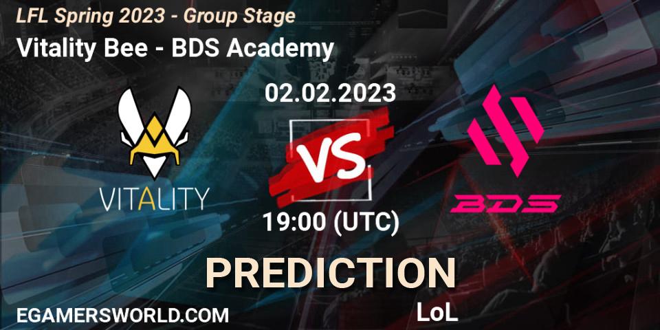 Vitality Bee - BDS Academy: прогноз. 02.02.2023 at 19:00, LoL, LFL Spring 2023 - Group Stage