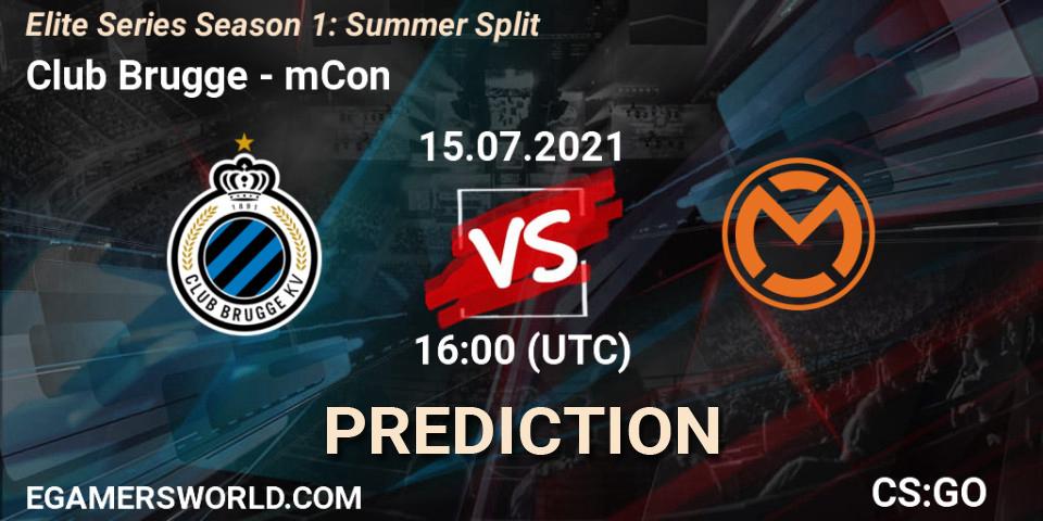 Club Brugge - mCon: прогноз. 15.07.2021 at 16:00, Counter-Strike (CS2), Elite Series Season 1: Summer Split