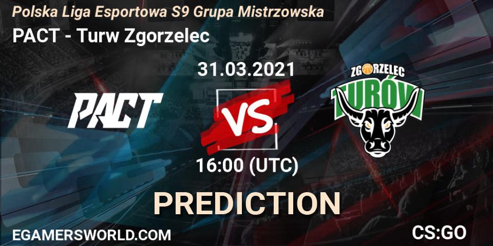 PACT - Turów Zgorzelec: прогноз. 31.03.2021 at 16:00, Counter-Strike (CS2), Polska Liga Esportowa S9 Grupa Mistrzowska