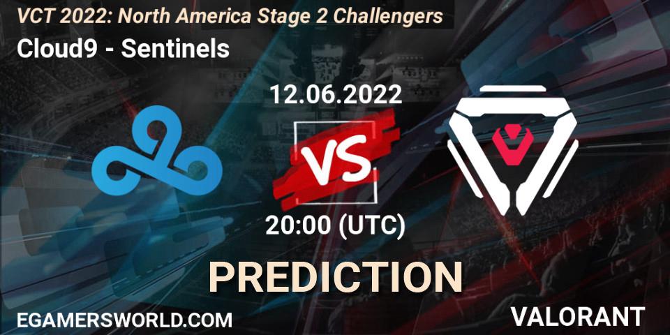 Cloud9 - Sentinels: прогноз. 12.06.2022 at 20:00, VALORANT, VCT 2022: North America Stage 2 Challengers