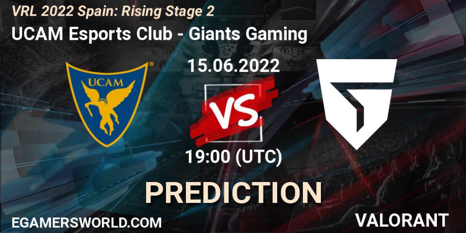 UCAM Esports Club - Giants Gaming: прогноз. 15.06.22, VALORANT, VRL 2022 Spain: Rising Stage 2