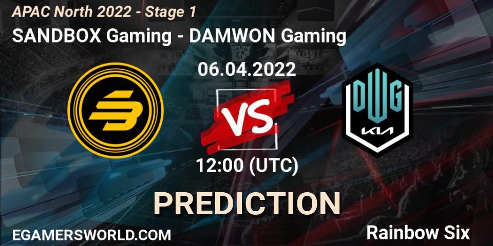 SANDBOX Gaming - DAMWON Gaming: прогноз. 06.04.2022 at 12:00, Rainbow Six, APAC North 2022 - Stage 1