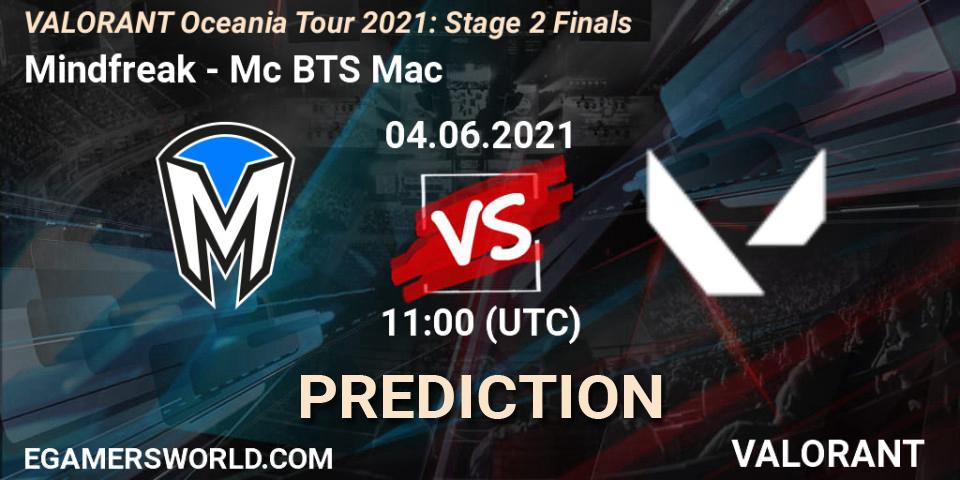 Mindfreak - Mc BTS Mac: прогноз. 04.06.2021 at 11:00, VALORANT, VALORANT Oceania Tour 2021: Stage 2 Finals