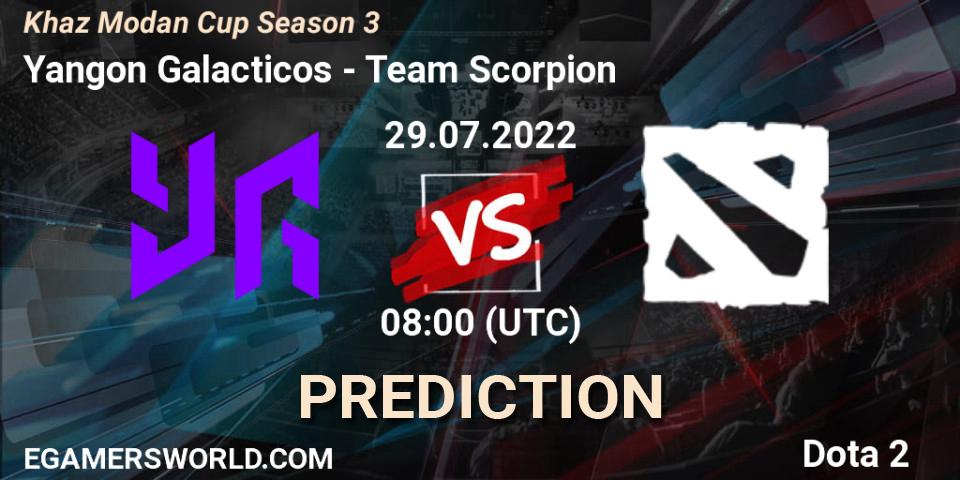 Yangon Galacticos - Team Scorpion: прогноз. 29.07.2022 at 07:53, Dota 2, Khaz Modan Cup Season 3