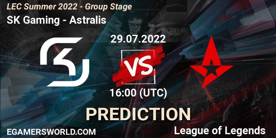 SK Gaming - Astralis: прогноз. 29.07.2022 at 16:00, LoL, LEC Summer 2022 - Group Stage