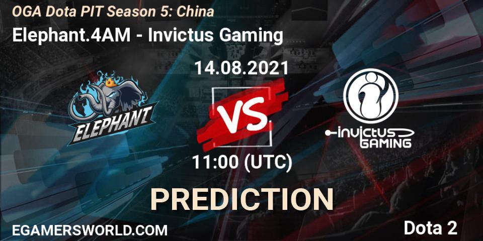 Elephant.4AM - Invictus Gaming: прогноз. 14.08.2021 at 10:08, Dota 2, OGA Dota PIT Season 5: China