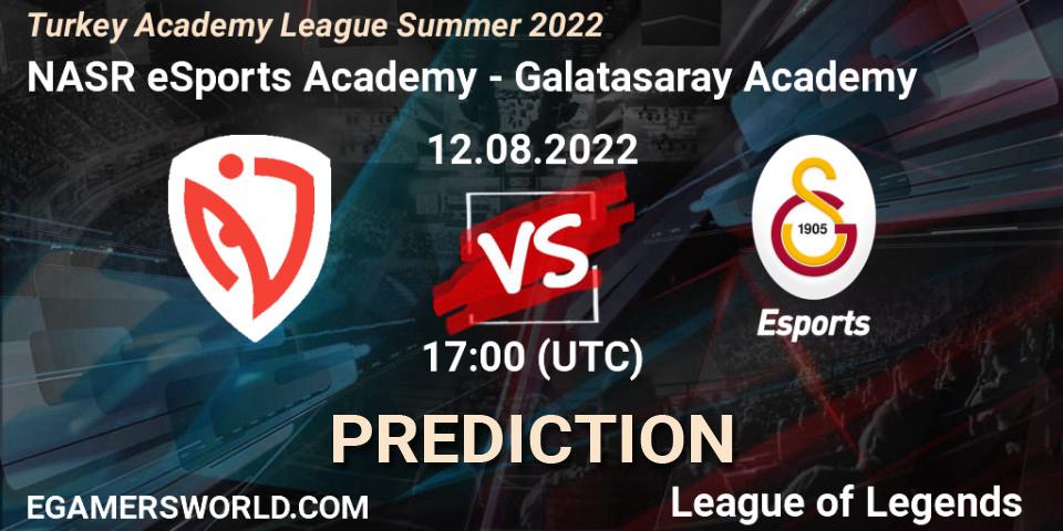 NASR eSports Academy - Galatasaray Academy: прогноз. 12.08.22, LoL, Turkey Academy League Summer 2022