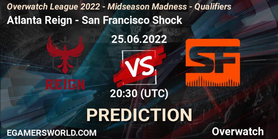 Atlanta Reign - San Francisco Shock: прогноз. 25.06.2022 at 20:30, Overwatch, Overwatch League 2022 - Midseason Madness - Qualifiers