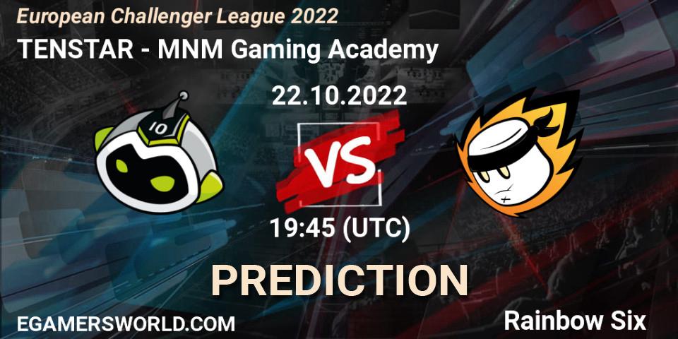 TENSTAR - MNM Gaming Academy: прогноз. 22.10.2022 at 19:45, Rainbow Six, European Challenger League 2022