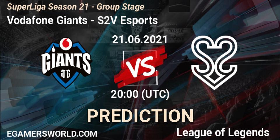 Vodafone Giants - S2V Esports: прогноз. 21.06.2021 at 18:00, LoL, SuperLiga Season 21 - Group Stage 