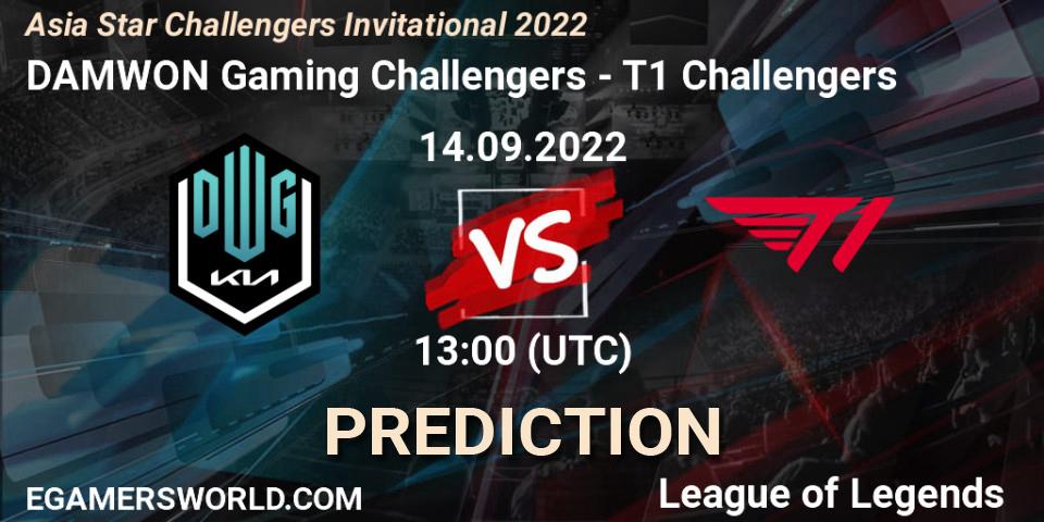 DAMWON Gaming Challengers - T1 Challengers: прогноз. 14.09.2022 at 12:05, LoL, Asia Star Challengers Invitational 2022