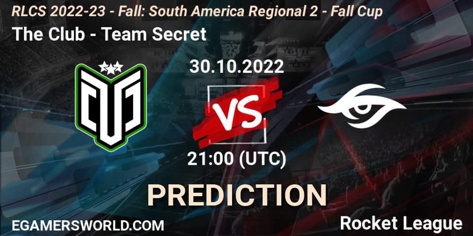 The Club - Team Secret: прогноз. 30.10.2022 at 21:00, Rocket League, RLCS 2022-23 - Fall: South America Regional 2 - Fall Cup