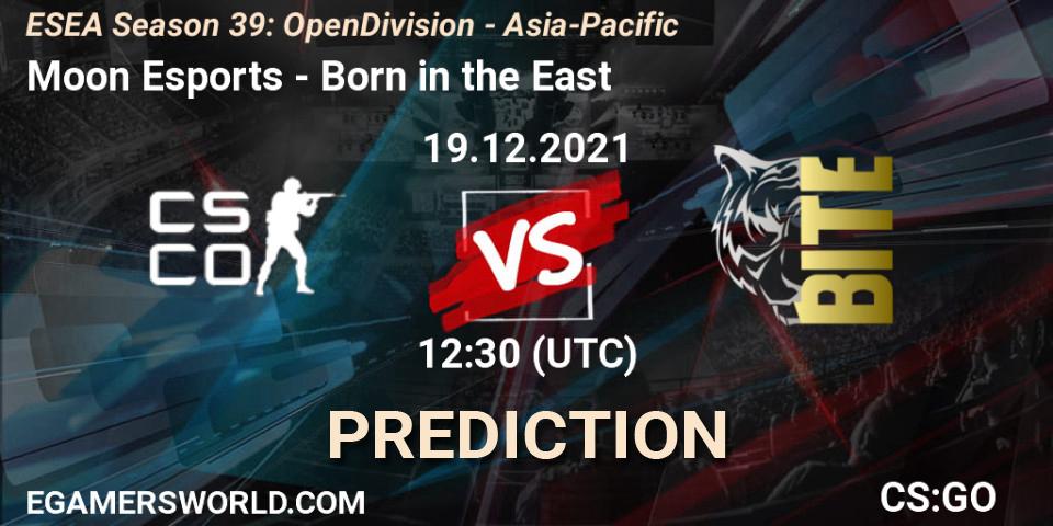 Moon Esports - Born in the East: прогноз. 19.12.2021 at 12:30, Counter-Strike (CS2), ESEA Season 39: Open Division - Asia-Pacific