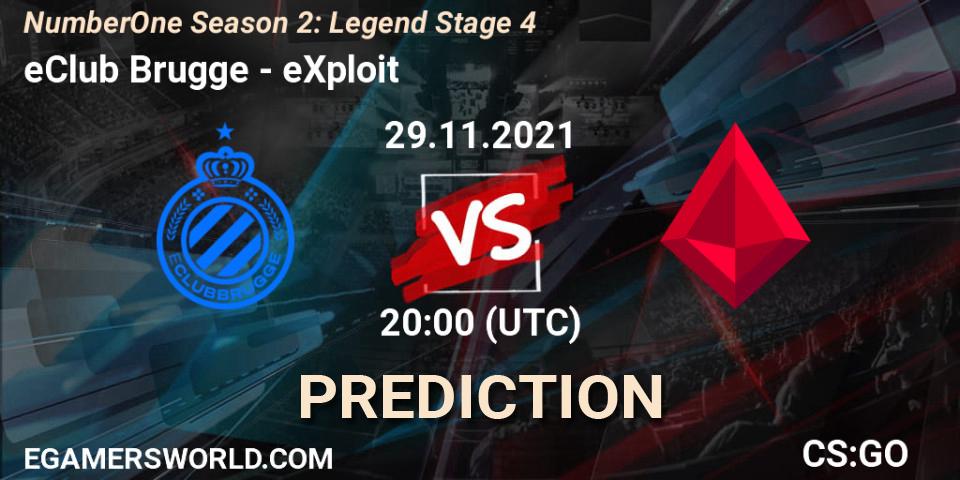 eClub Brugge - eXploit: прогноз. 29.11.2021 at 20:30, Counter-Strike (CS2), NumberOne Season 2: Legend Stage 4