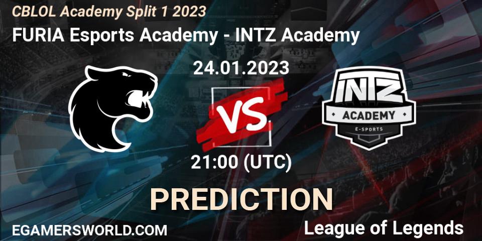 FURIA Esports Academy - INTZ Academy: прогноз. 24.01.2023 at 21:00, LoL, CBLOL Academy Split 1 2023