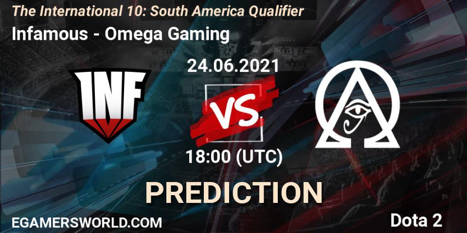 Infamous - Omega Gaming: прогноз. 24.06.21, Dota 2, The International 10: South America Qualifier