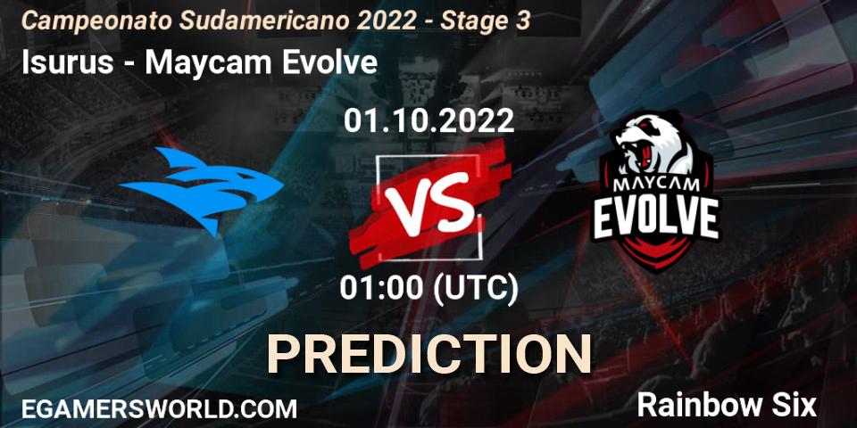 Isurus - Maycam Evolve: прогноз. 01.10.2022 at 01:00, Rainbow Six, Campeonato Sudamericano 2022 - Stage 3
