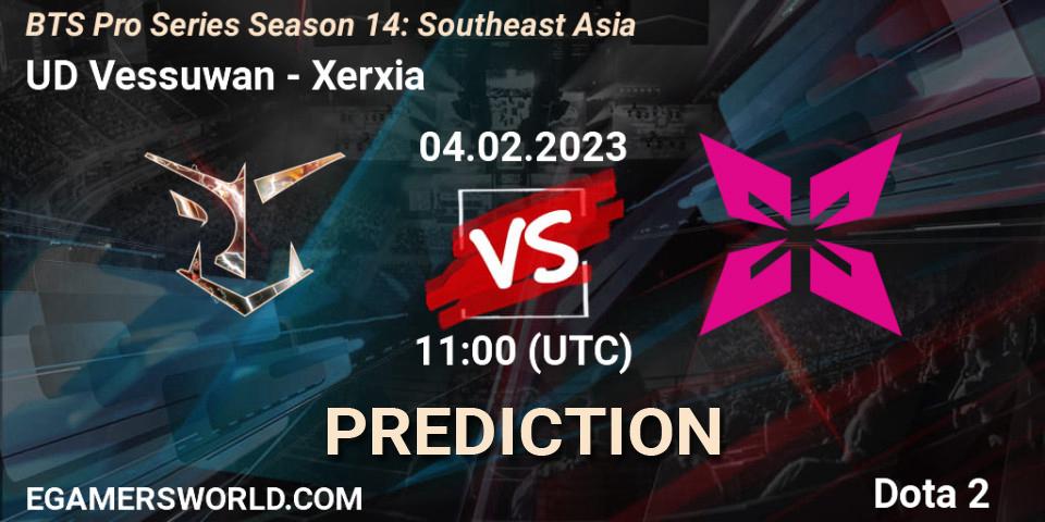 UD Vessuwan - Xerxia: прогноз. 04.02.23, Dota 2, BTS Pro Series Season 14: Southeast Asia